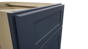 Fabuwood Galaxy Indigo DB18 Base 3 Drawers Cabinet, Detail View