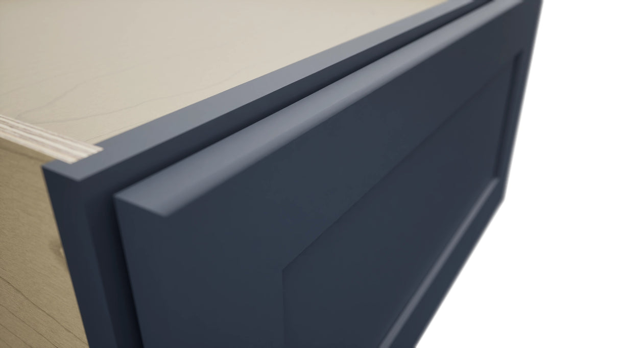 Fabuwood Galaxy Indigo DBS24 Base Bench Seat Cabinet, Detail View