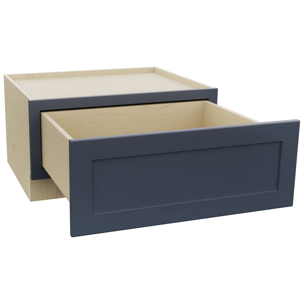 Fabuwood Galaxy Indigo DBS30 Base Bench Seat Cabinet, Open View