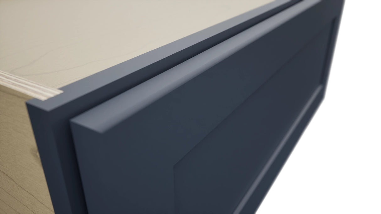 Fabuwood Galaxy Indigo DBS30 Base Bench Seat Cabinet, Detail View