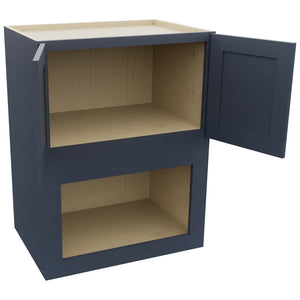 Fabuwood Galaxy Indigo MC303921 Wall Microwave Cabinet, Open View