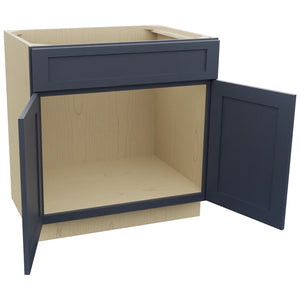 Fabuwood Galaxy Indigo SB33SDF Base Sink Cabinet, Open View