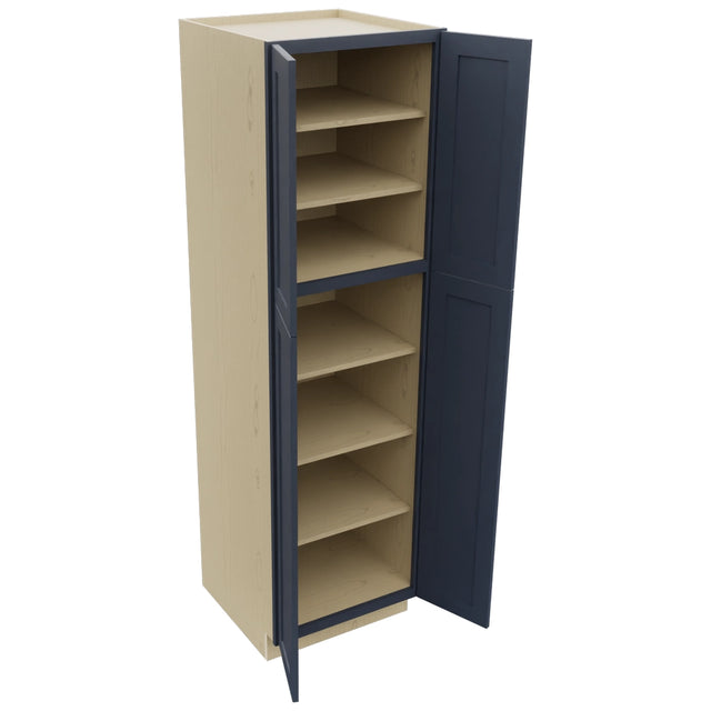 Fabuwood Galaxy Indigo TP242484 Tall Pantry Cabinet, Open View