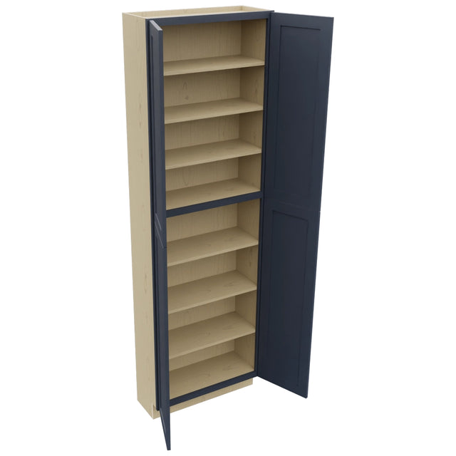 Fabuwood Galaxy Indigo TP301296 Tall Pantry Cabinet, Open View