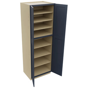 Fabuwood Galaxy Indigo TP302490 Tall Pantry Cabinet, Open View