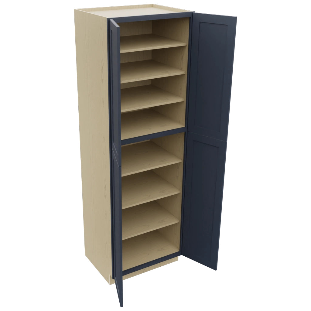 Fabuwood Galaxy Indigo TP302493 Tall Pantry Cabinet, Open View