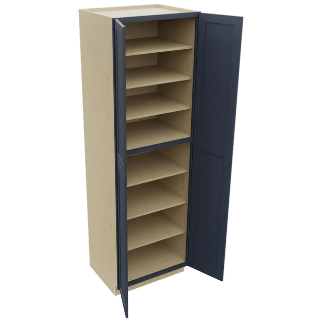 Fabuwood Galaxy Indigo TP302496 Tall Pantry Cabinet, Open View