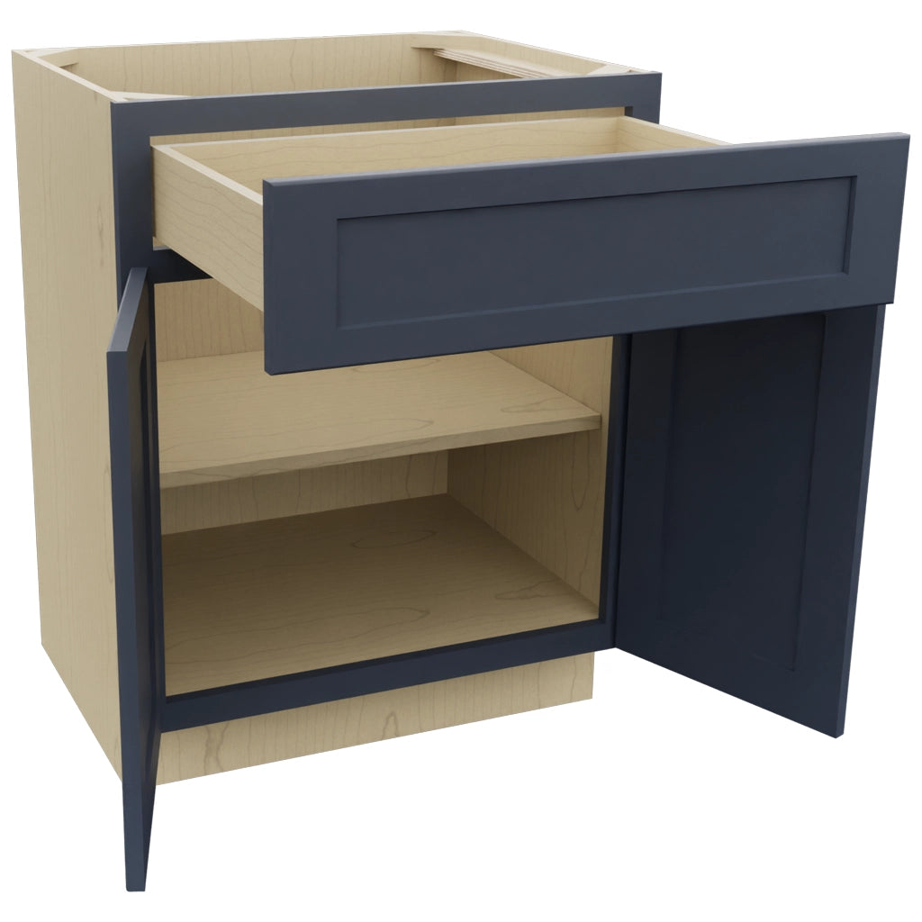 Fabuwood Galaxy Indigo VB27-34 Vanity Base Standard Cabinet, Open View