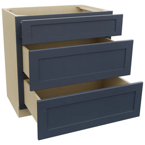 Fabuwood Galaxy Indigo VDB33-34 Vanity Drawer Cabinet, Open View