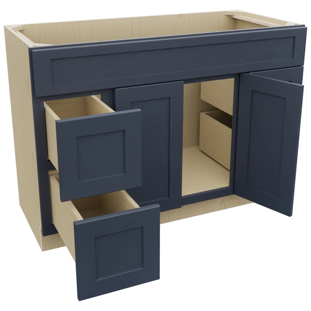 Fabuwood Galaxy Indigo VSD30DR Vanity Combo Cabinet, Open View