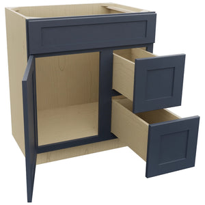 Fabuwood Galaxy Indigo VSD36DR Vanity Combo Cabinet, Open View