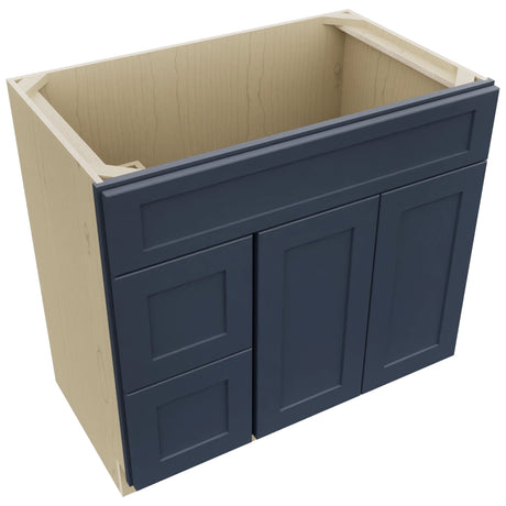 Fabuwood Galaxy Indigo VSD42 Vanity Combo Cabinet, Top View