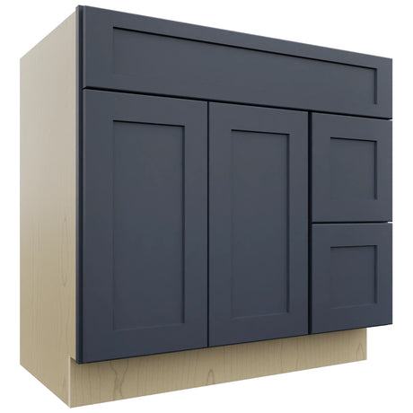 Fabuwood Galaxy Indigo VSD48 Vanity Combo Cabinet, Front View