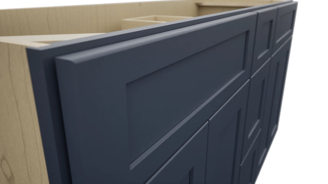 Fabuwood Galaxy Indigo VSD60DOUBLE Vanity Combo Cabinet, Detail View