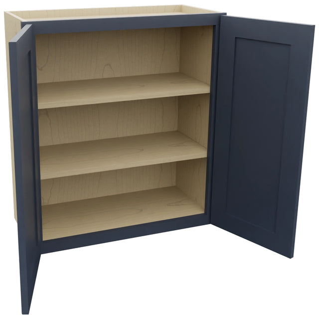 Fabuwood Galaxy Indigo W2730 Wall Standard Cabinet, Open View