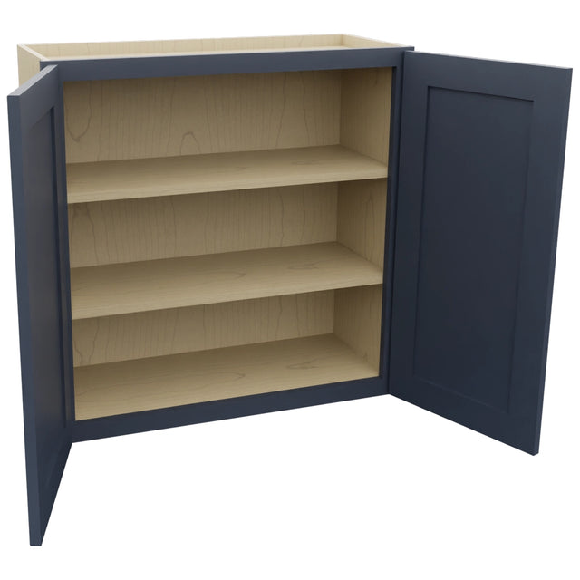 Fabuwood Galaxy Indigo W3030 Wall Standard Cabinet, Open View