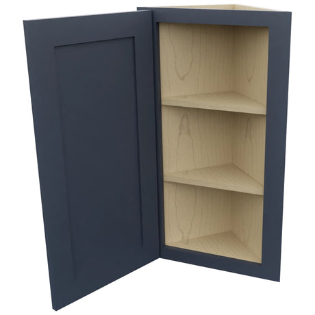 Fabuwood Galaxy Indigo WAE1230 Wall Angle End Cabinet, Open View