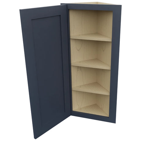 Fabuwood Galaxy Indigo WAE1236 Wall Angle End Cabinet, Open View