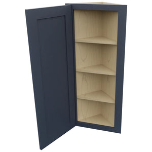 Fabuwood Galaxy Indigo WAE1239 Wall Angle End Cabinet, Open View