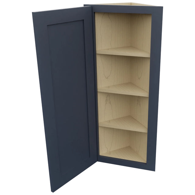 Fabuwood Galaxy Indigo WAE1239 Wall Angle End Cabinet, Open View