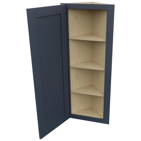 Fabuwood Galaxy Indigo WAE1242 Wall Angle End Cabinet, Open View