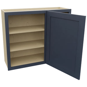 Fabuwood Galaxy Indigo WBC3630 Wall Corner Blind Cabinet, Open View