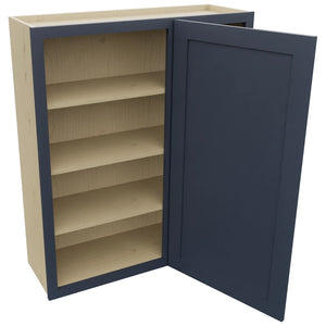 Fabuwood Galaxy Indigo WBC3642 Wall Corner Blind Cabinet, Open View