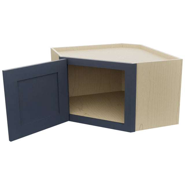 Fabuwood Galaxy Indigo WDC2415 Wall Corner Diagonal Cabinet, Open View