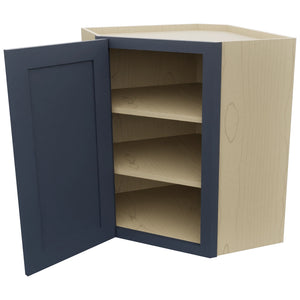 Fabuwood Galaxy Indigo WDC2430 Wall Corner Diagonal Cabinet, Open View