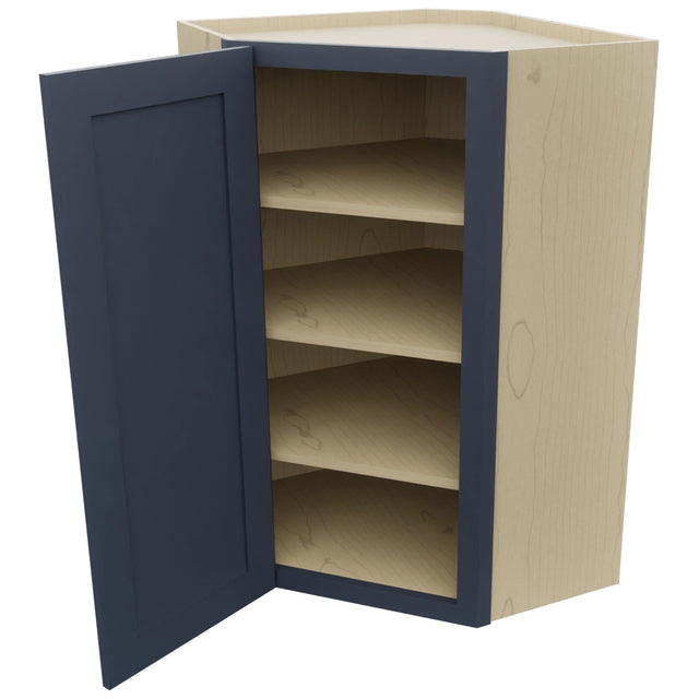 Fabuwood Galaxy Indigo WDC2439 Wall Corner Diagonal Cabinet, Open View