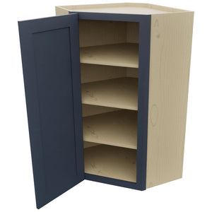 Fabuwood Galaxy Indigo WDC2442 Wall Corner Diagonal Cabinet, Open View