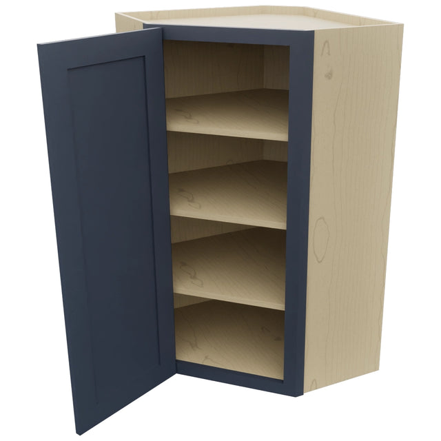 Fabuwood Galaxy Indigo WDC2442 Wall Corner Diagonal Cabinet, Open View