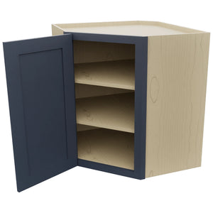 Fabuwood Galaxy Indigo WDC2730 Wall Corner Diagonal Cabinet, Open View