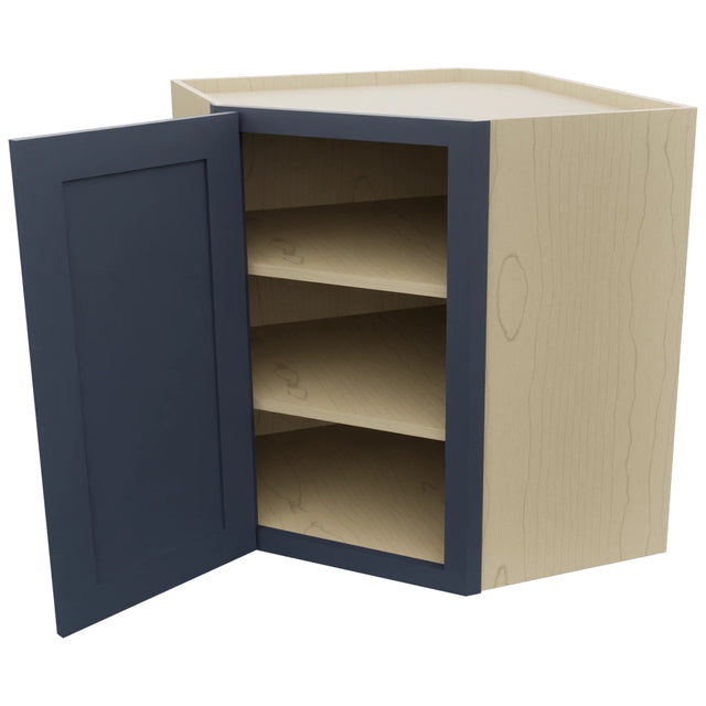 Fabuwood Galaxy Indigo WDC2730 Wall Corner Diagonal Cabinet, Open View