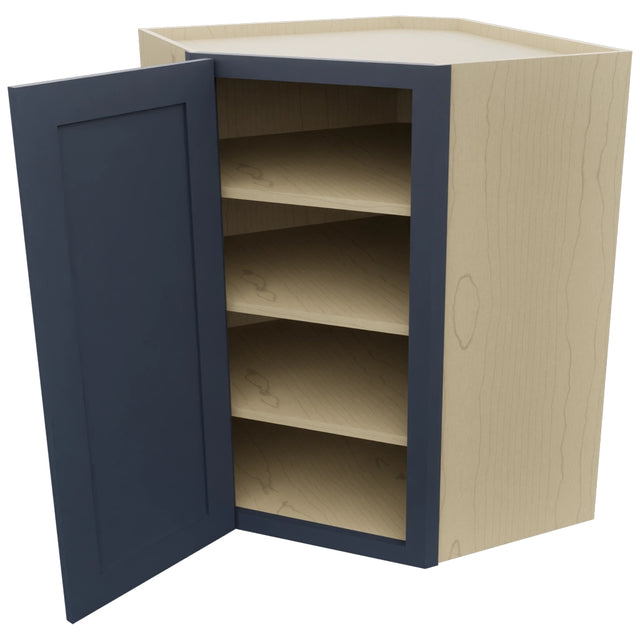 Fabuwood Galaxy Indigo WDC2736 Wall Corner Diagonal Cabinet, Open View