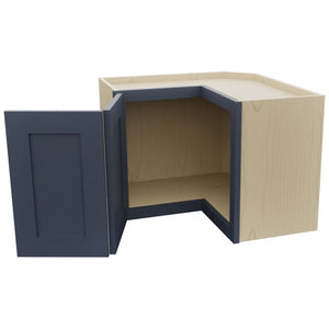 Fabuwood Galaxy Indigo WPC2418 Wall Corner Pie Cabinet, Open View