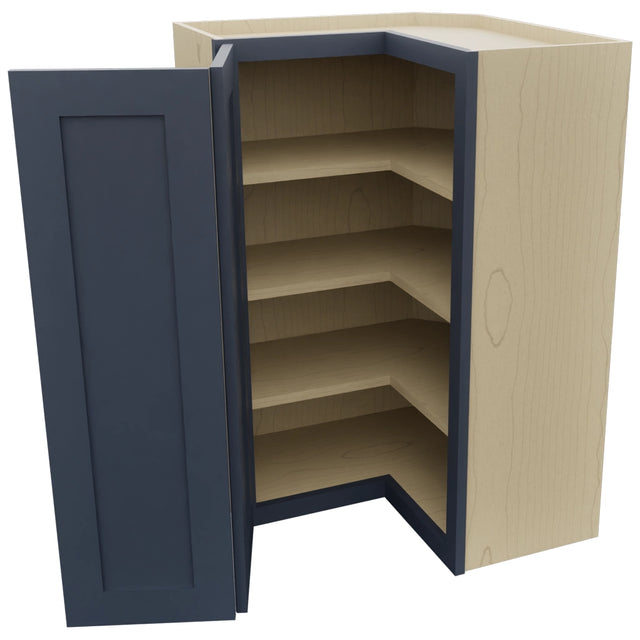 Fabuwood Galaxy Indigo WPC2436 Wall Corner Pie Cabinet, Open View