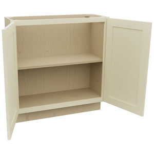 Fabuwood Galaxy Linen B33FD-12D Base Full Door Cabinet, Open View