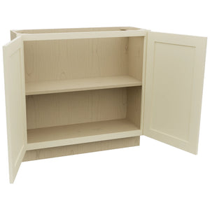 Fabuwood Galaxy Linen B36FD-12D Base Full Door Cabinet, Open View