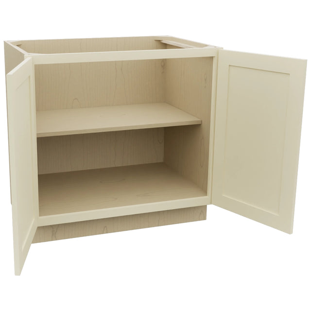 Fabuwood Galaxy Linen B36FD Base Full Door Cabinet, Open View