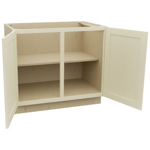 Fabuwood Galaxy Linen B39FD Base Full Door Cabinet, Open View