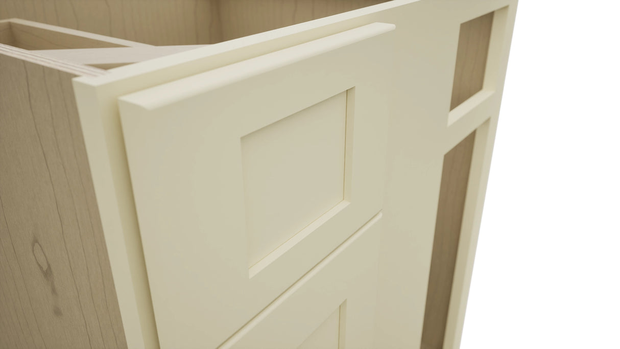 Fabuwood Galaxy Linen BLB36/39 Base Corner Blind Cabinet, Detail View