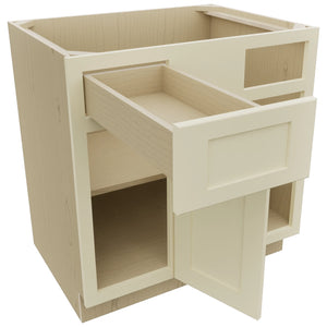 Fabuwood Galaxy Linen BLB39/42 Base Corner Blind Cabinet, Open View