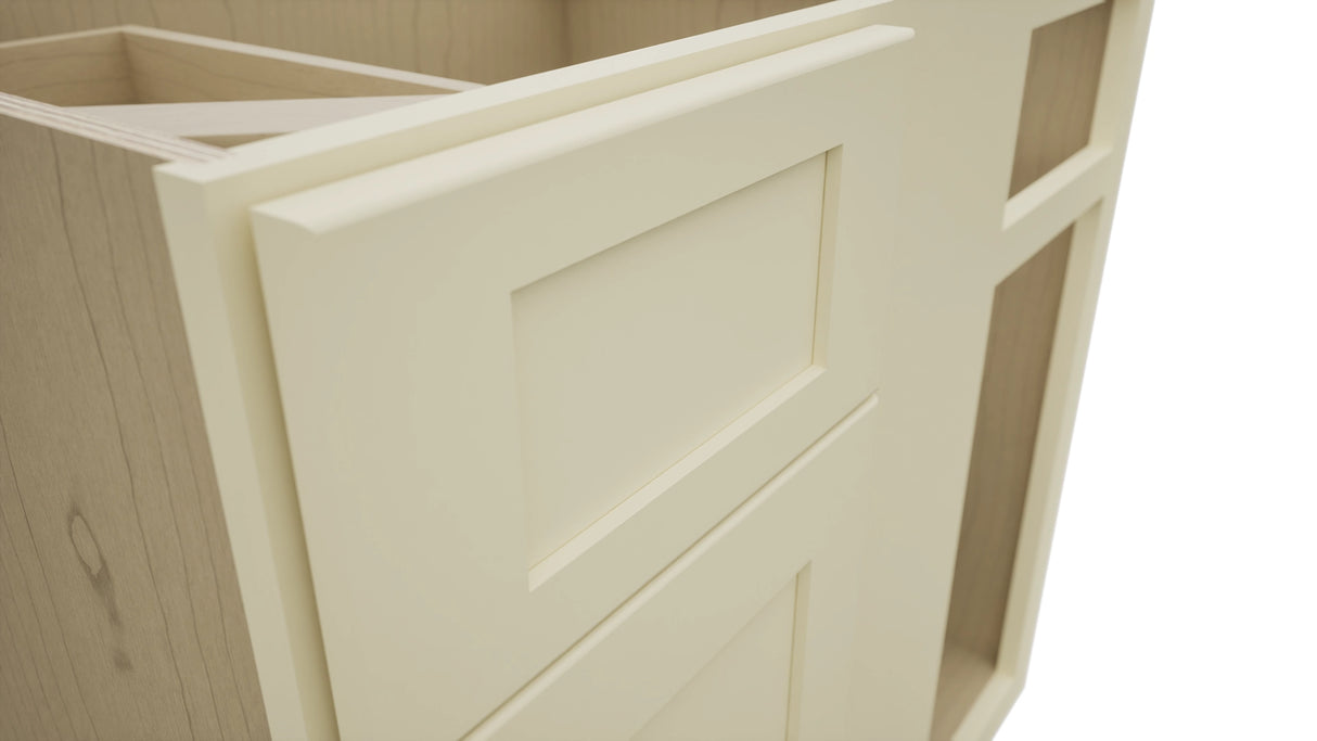 Fabuwood Galaxy Linen BLB39/42 Base Corner Blind Cabinet, Detail View