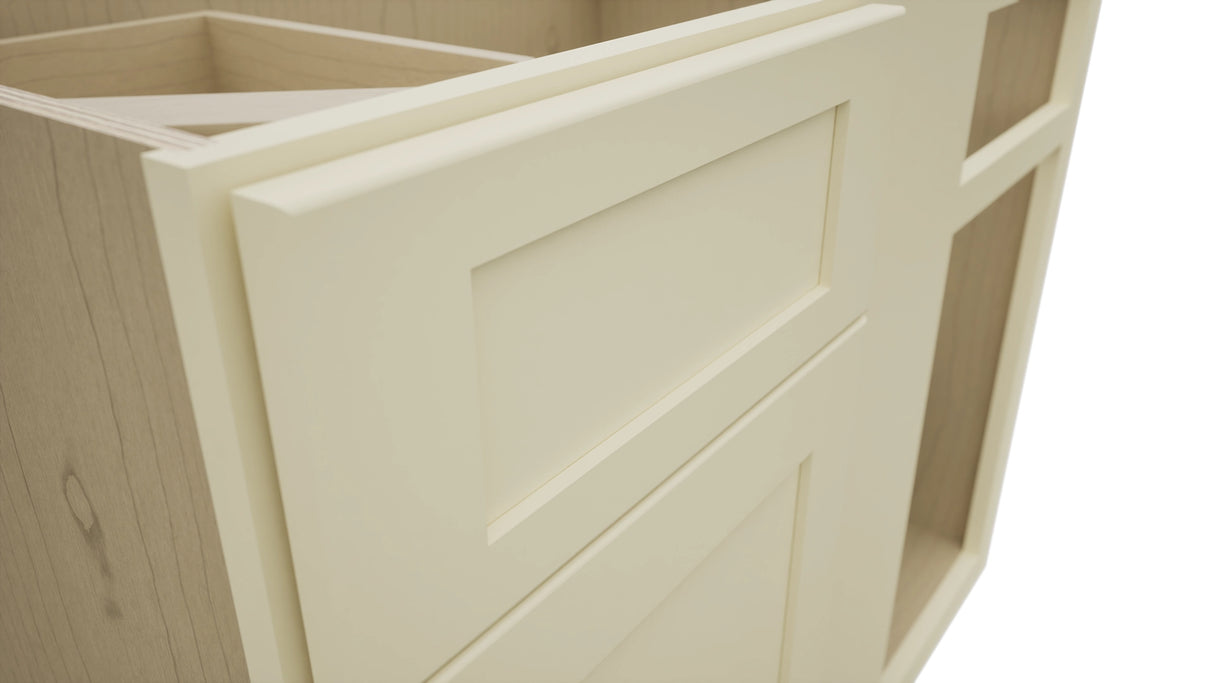 Fabuwood Galaxy Linen BLB42/45 Base Corner Blind Cabinet, Detail View
