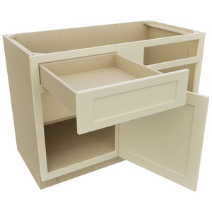 Fabuwood Galaxy Linen BLB48/51 Base Corner Blind Cabinet, Open View
