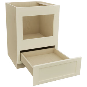 Fabuwood Galaxy Linen BMC24 Base Microwave Cabinet, Open View