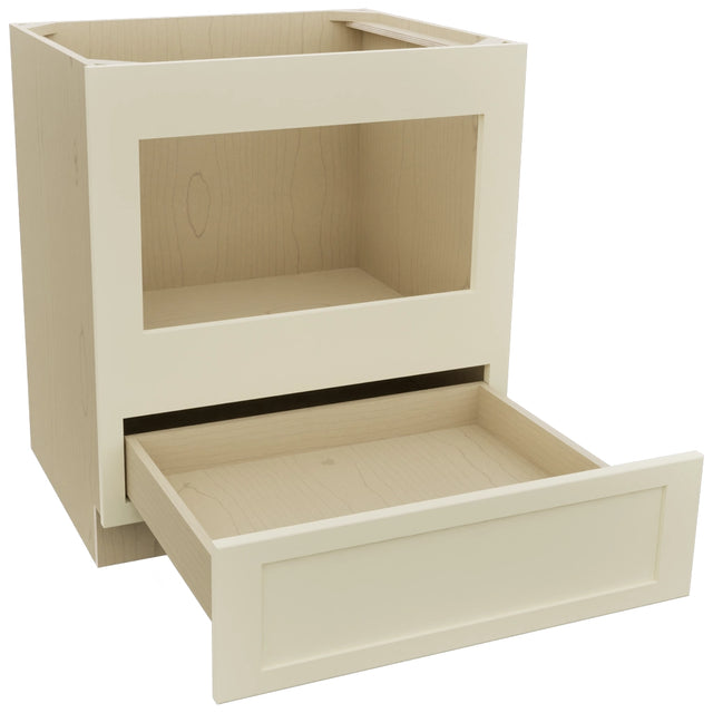 Fabuwood Galaxy Linen BMC30 Base Microwave Cabinet, Open View