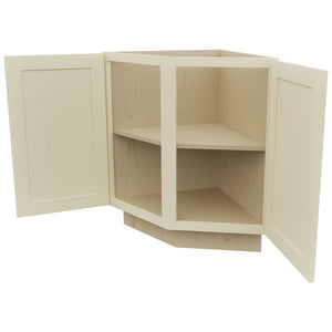 Fabuwood Galaxy Linen BRA24 Base Return Angle Cabinet, Open View