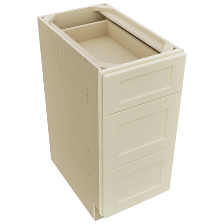 Fabuwood Galaxy Linen DB15 Base 3 Drawers Cabinet, Top View